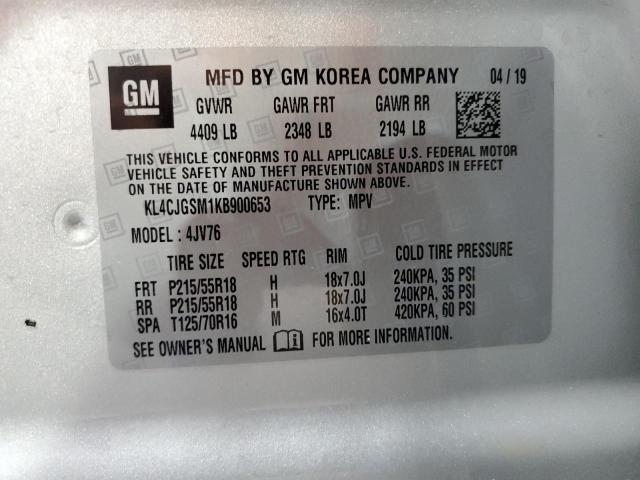 2019 Buick Encore Essence VIN: KL4CJGSM1KB900653 Lot: 55285764