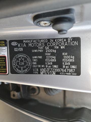 2009 Kia Sportage Lx VIN: KNDJF723997647987 Lot: 57098214