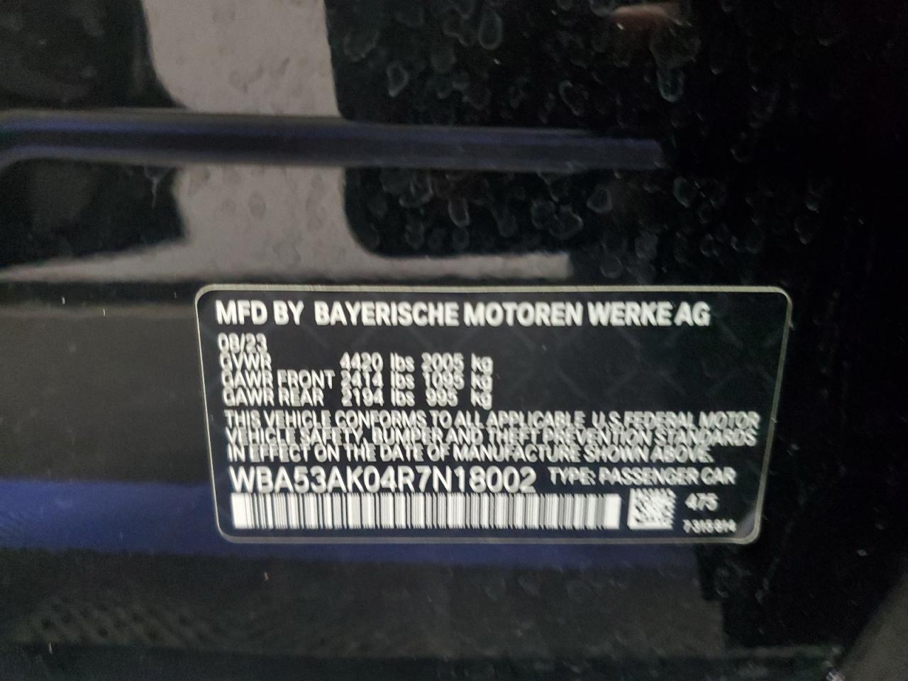 WBA53AK04R7N18002 2024 BMW 228I