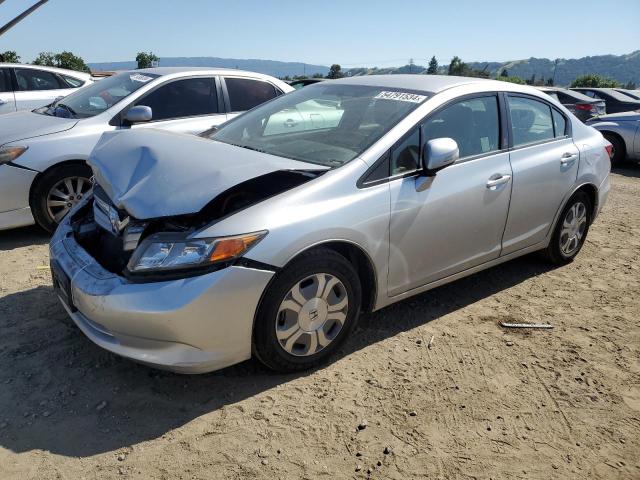 Vin: jhmfb4f33cs004712, lot: 54791534, honda civic hybrid l 20121