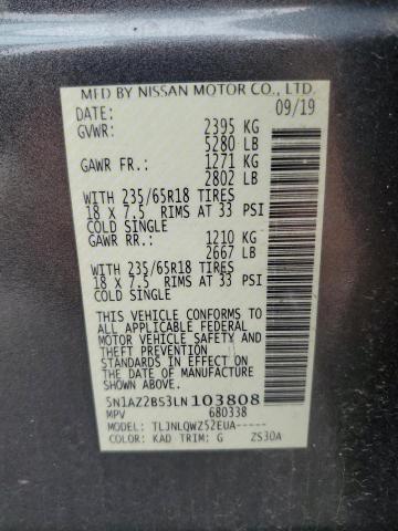 2020 NISSAN MURANO SV - 5N1AZ2BS3LN103808