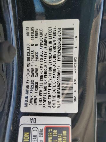 2009 Honda Civic Hybrid VIN: JHMFA36299S009121 Lot: 56814024