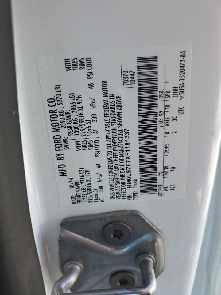 NM0LS7F7XF1181337 2015 Ford Transit Connect Xlt