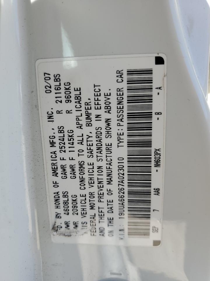 19UUA66267A023010 2007 Acura Tl