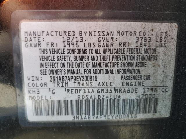 2014 Nissan Sentra S VIN: 3N1AB7AP9EY200815 Lot: 55175014