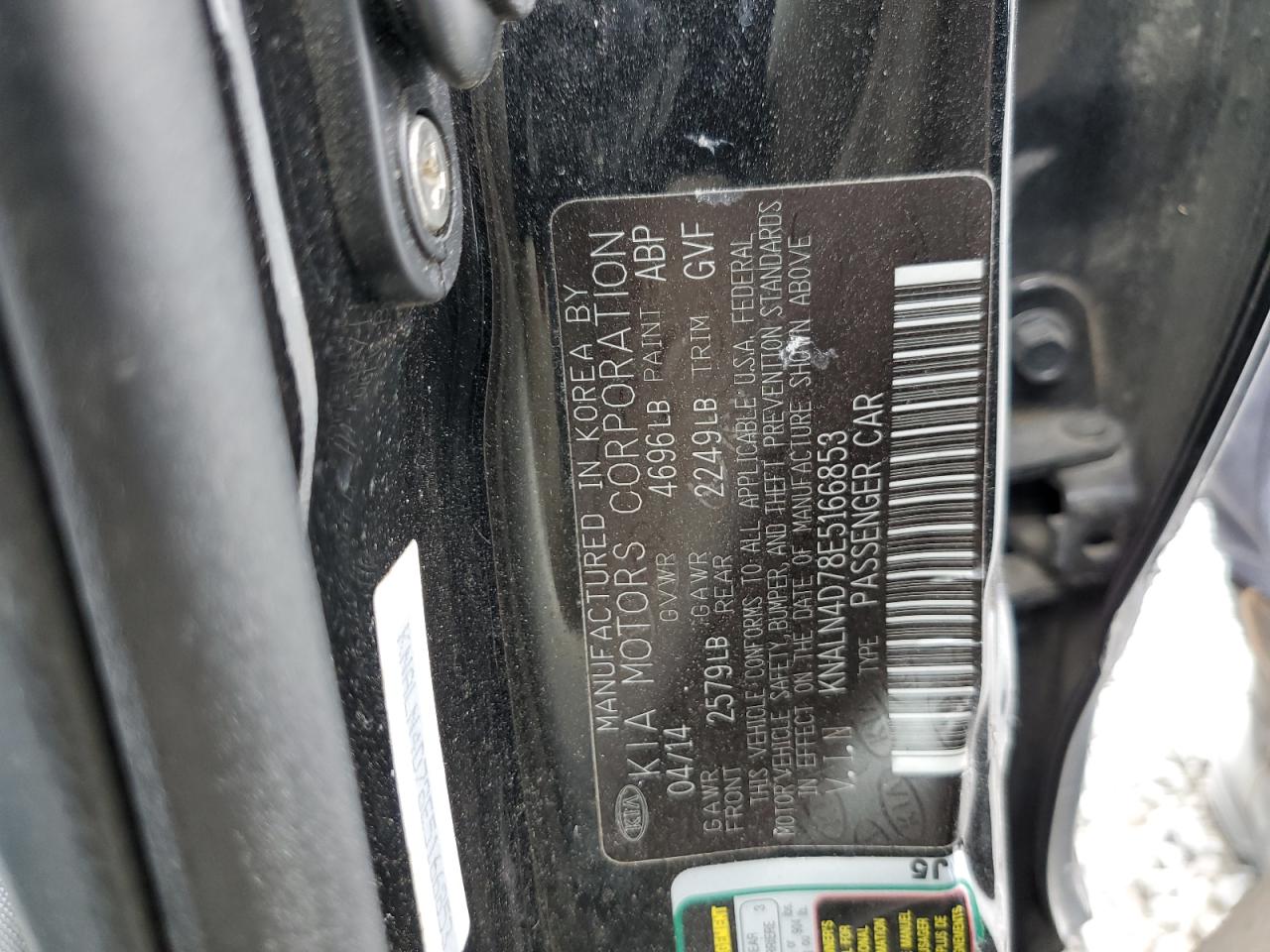 KNALN4D78E5166853 2014 Kia Cadenza Premium