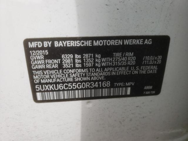 VIN 5UXKU6C55G0R34168 2016 BMW X6, Xdrive50I no.13