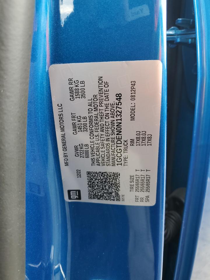 1GCGTDEN0N1327548 2022 Chevrolet Colorado Z71