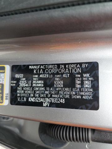 2022 Kia Soul Lx VIN: KNDJ23AU3N7831248 Lot: 55159584