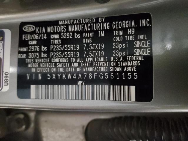 2015 KIA SORENTO SX - 5XYKW4A78FG561155