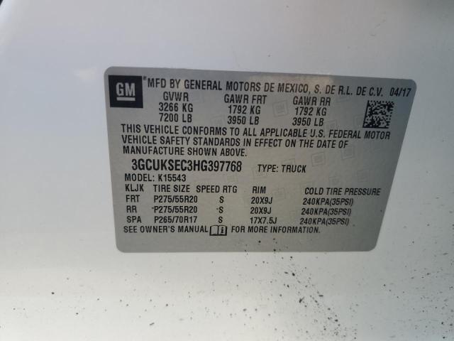 2017 CHEVROLET 1500 - 3GCUKSEC3HG397768