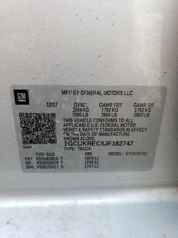 2018 Chevrolet Silverado K1500 Lt VIN: 1GCUKREC5JF182747 Lot: 54905574