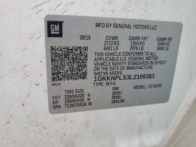 2020 GMC Acadia Denali VIN: 1GKKNPLS3LZ109363 Lot: 55417614