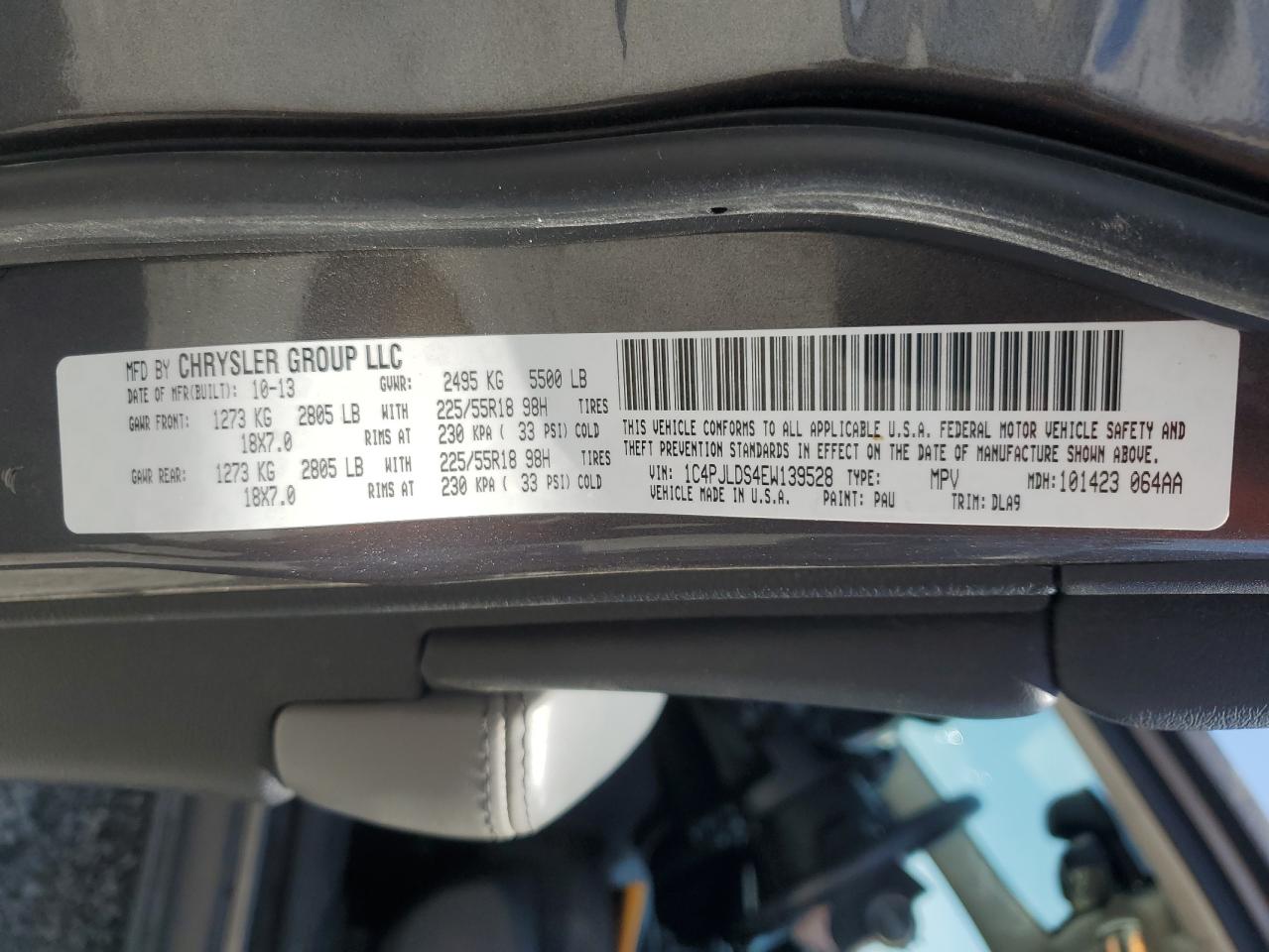 1C4PJLDS4EW139528 2014 Jeep Cherokee Limited