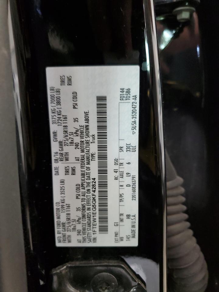 1FTEW1EG5GKF42824 2016 Ford F150 Supercrew 1FTEW1EG5GKF42824 2016 Ford F150 Supercrew