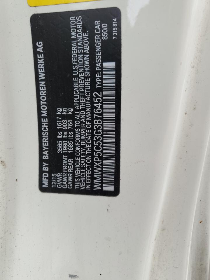 WMWXP5C53G3B76452 2016 Mini Cooper