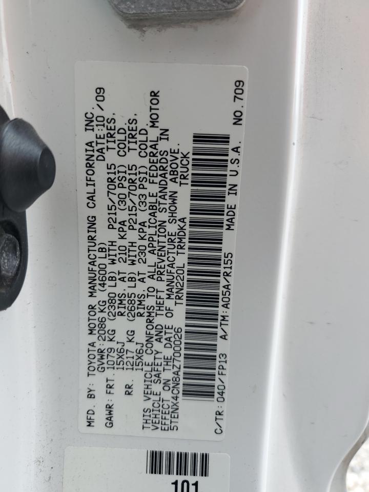 5TENX4CN8AZ700026 2010 Toyota Tacoma