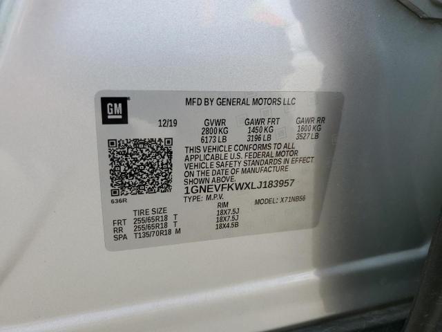 2020 Chevrolet Traverse Ls VIN: 1GNEVFKWXLJ183957 Lot: 56646924