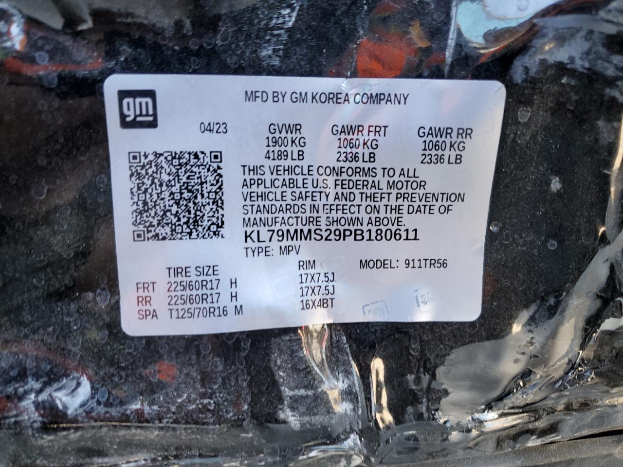 KL79MMS29PB180611 2023 Chevrolet Trailblazer Ls