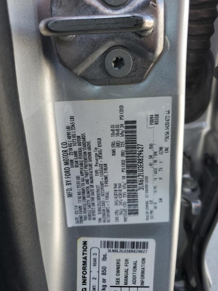 3LN6L2LU3ER829627 2014 Lincoln Mkz Hybrid