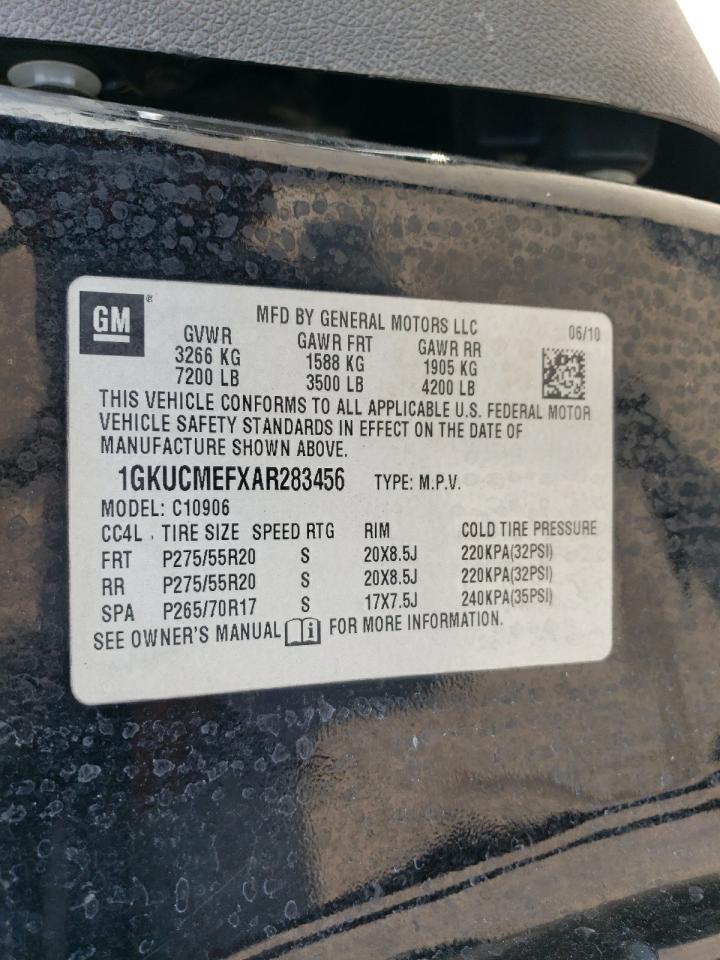 1GKUCMEFXAR283456 2010 GMC Yukon Xl Denali