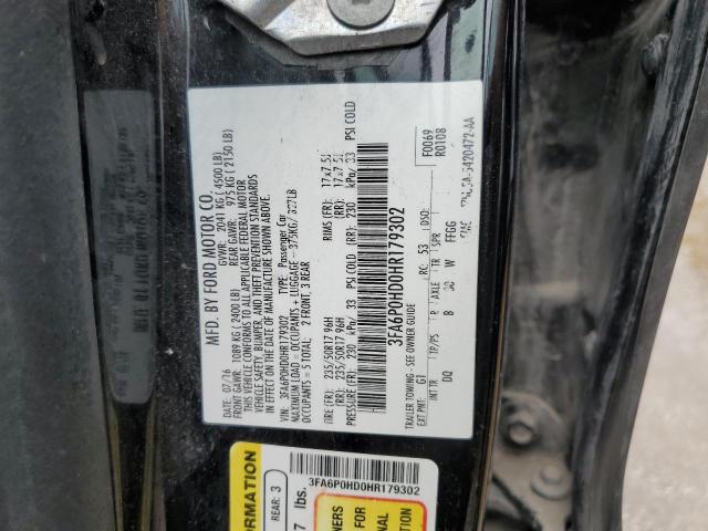 VIN 3FA6P0HD0HR179302 2017 Ford Fusion, SE no.12