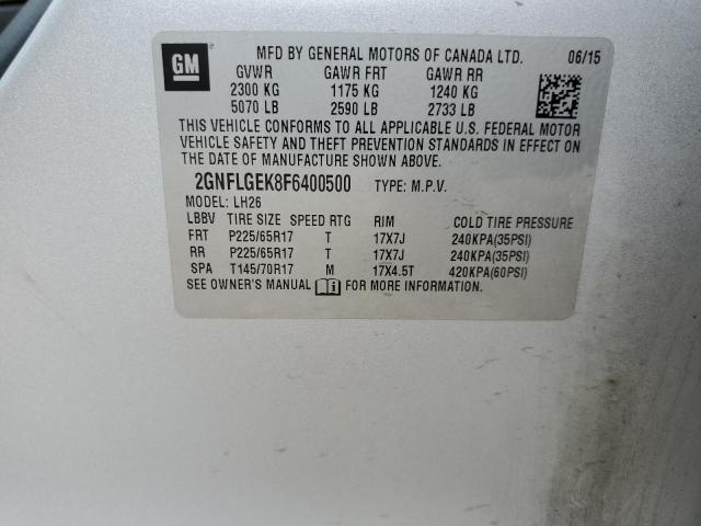 2GNFLGEK8F6400500 2015 CHEVROLET EQUINOX - Image 14