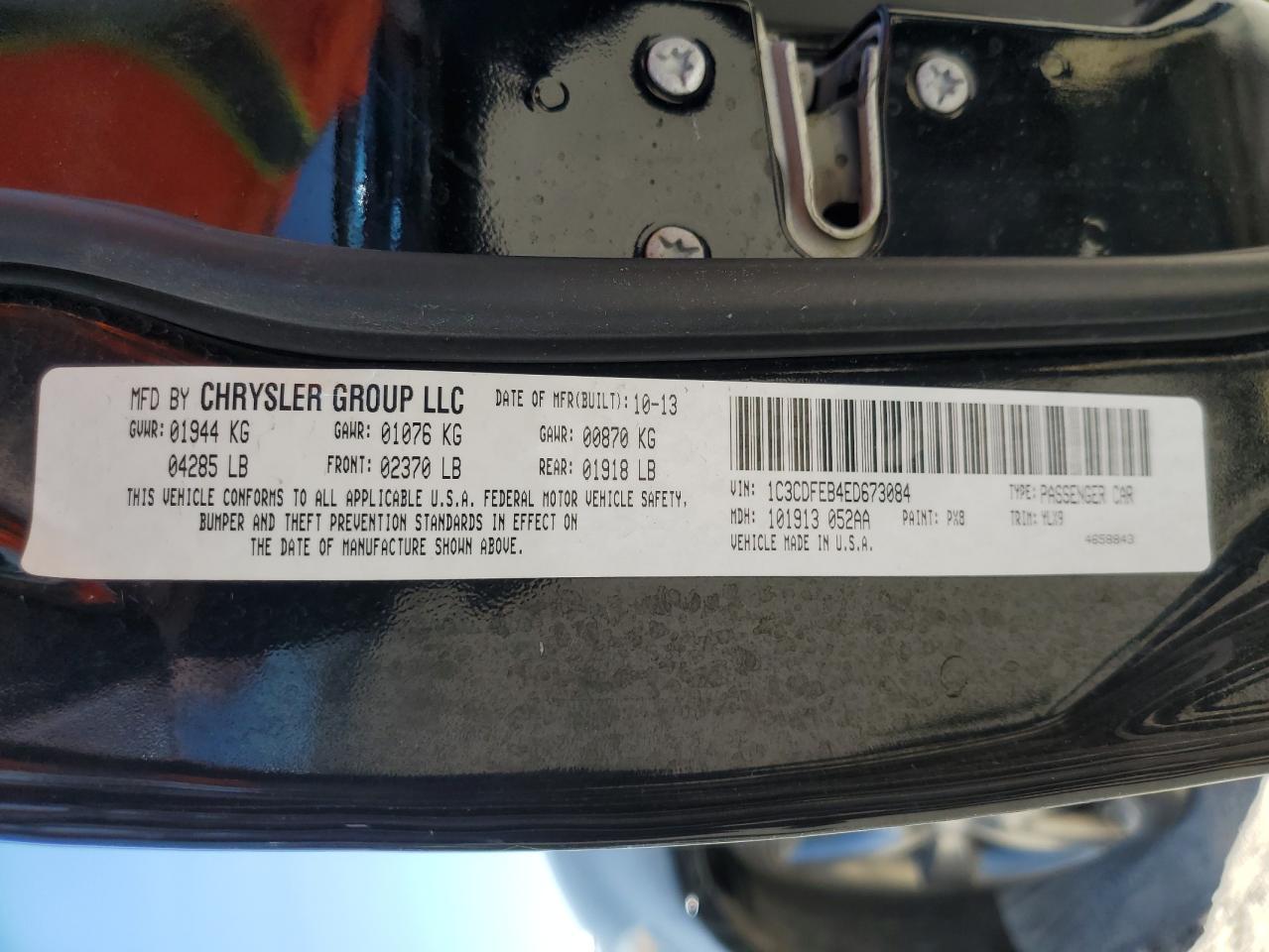 1C3CDFEB4ED673084 2014 Dodge Dart Gt