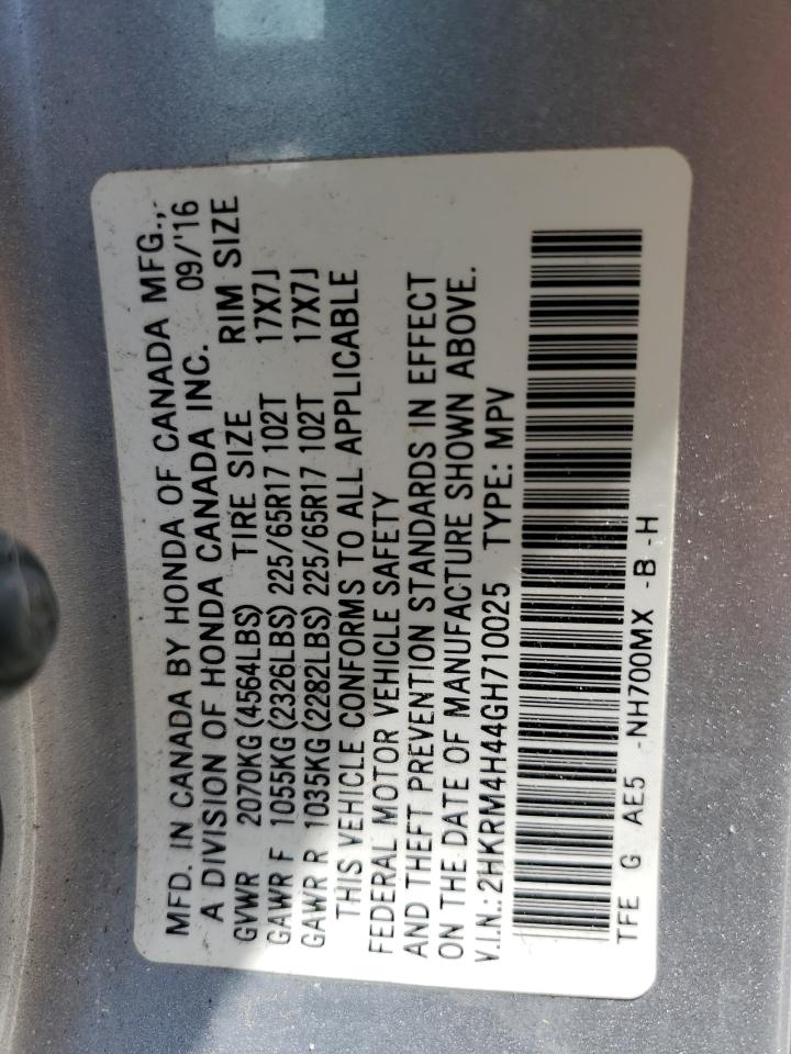 2HKRM4H44GH710025 2016 Honda Cr-V Se