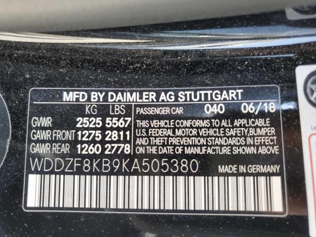 2019 MERCEDES-BENZ E 63 AMG-S - WDDZF8KB9KA505380