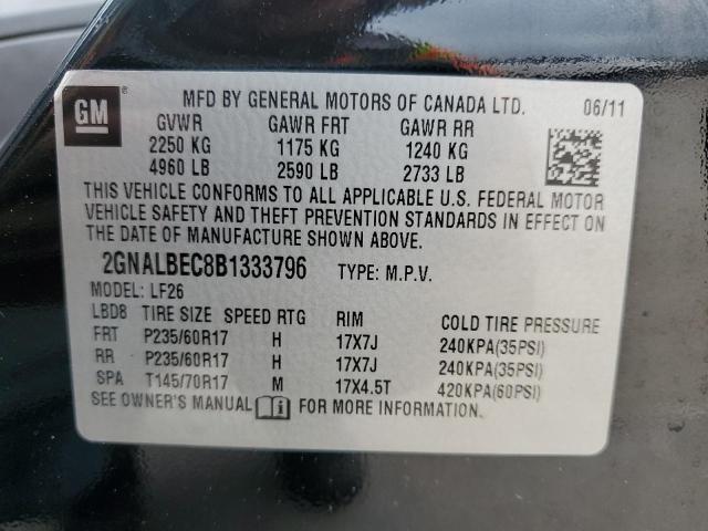 2011 Chevrolet Equinox Ls VIN: 2GNALBEC8B1333796 Lot: 56460484