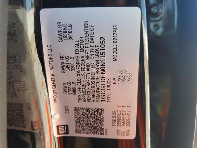 2022 Chevrolet Colorado Z71 VIN: 1GCGTDEN0N1151052 Lot: 56077094