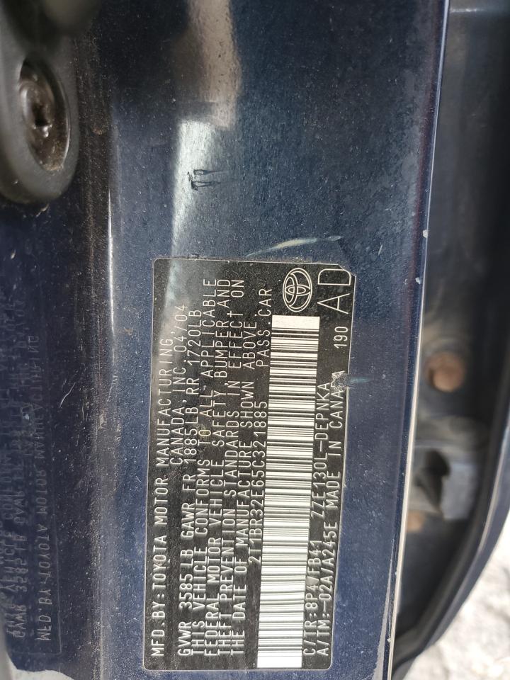 2T1BR32E65C321885 2005 Toyota Corolla Ce