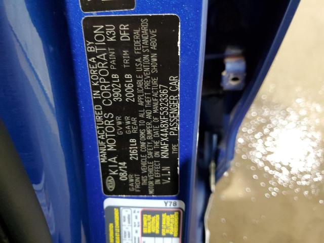 2015 Kia Forte Ex VIN: KNAFX4A8XF5323367 Lot: 53918784