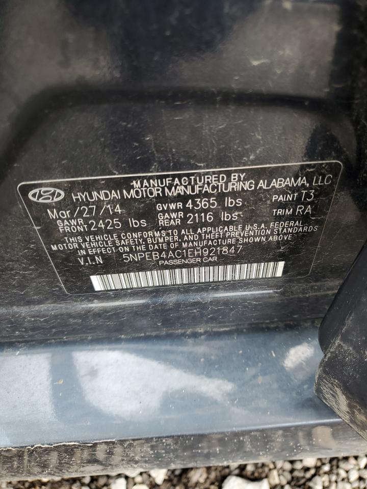 5NPEB4AC1EH921847 2014 Hyundai Sonata Gls