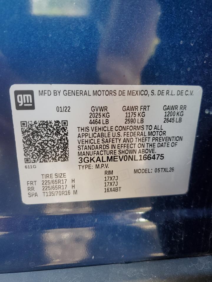 3GKALMEV0NL166475 2022 GMC Terrain Sle