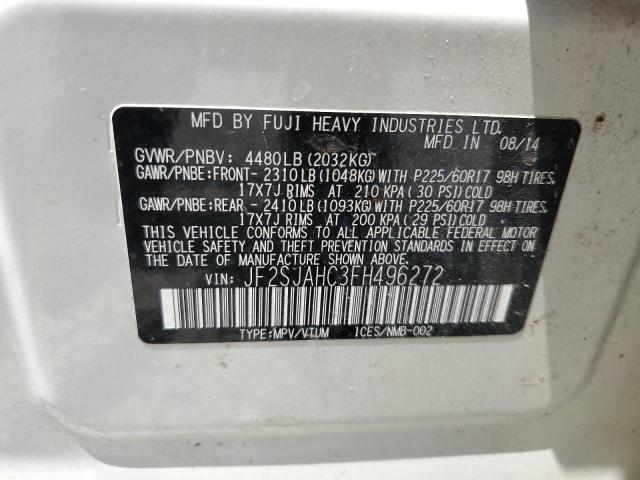 2015 SUBARU FORESTER 2 - JF2SJAHC3FH496272