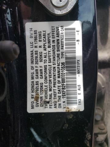 VIN 19XFB2F88EE010836 2014 Honda Civic, EX no.12