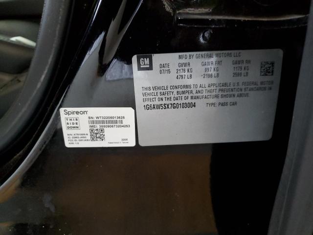 2016 Cadillac Cts VIN: 1G6AW5SX7G0103004 Lot: 57324334