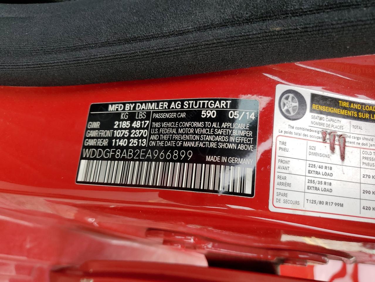 WDDGF8AB2EA966899 2014 Mercedes-Benz C 300 4Matic