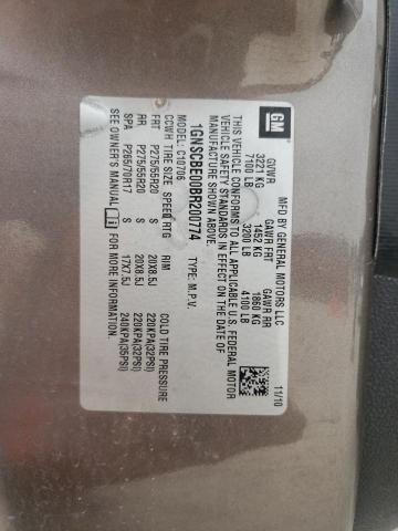 2011 Chevrolet Tahoe C1500 Lt VIN: 1GNSCBE00BR200774 Lot: 54236724