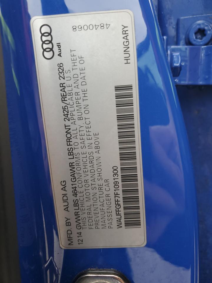 WAUFFGFF7F1091300 2015 Audi S3 Prestige