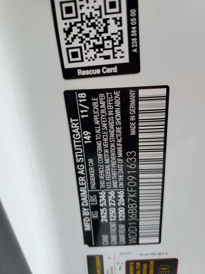 WDD1J6BB7KF091633 2019 Mercedes-Benz E Amg 53