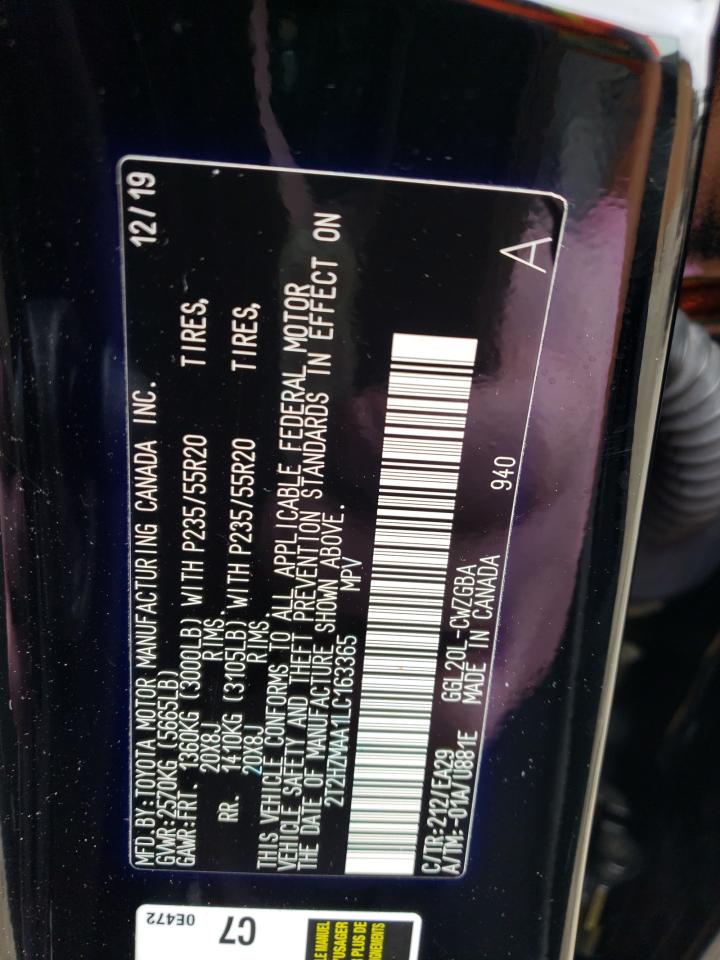 2T2HZMAA1LC163365 2020 Lexus Rx 350