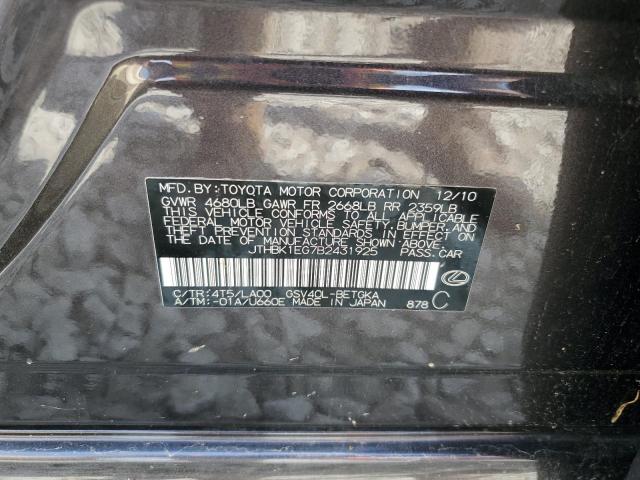 2011 Lexus Es 350 VIN: JTHBK1EG7B2431925 Lot: 56059424