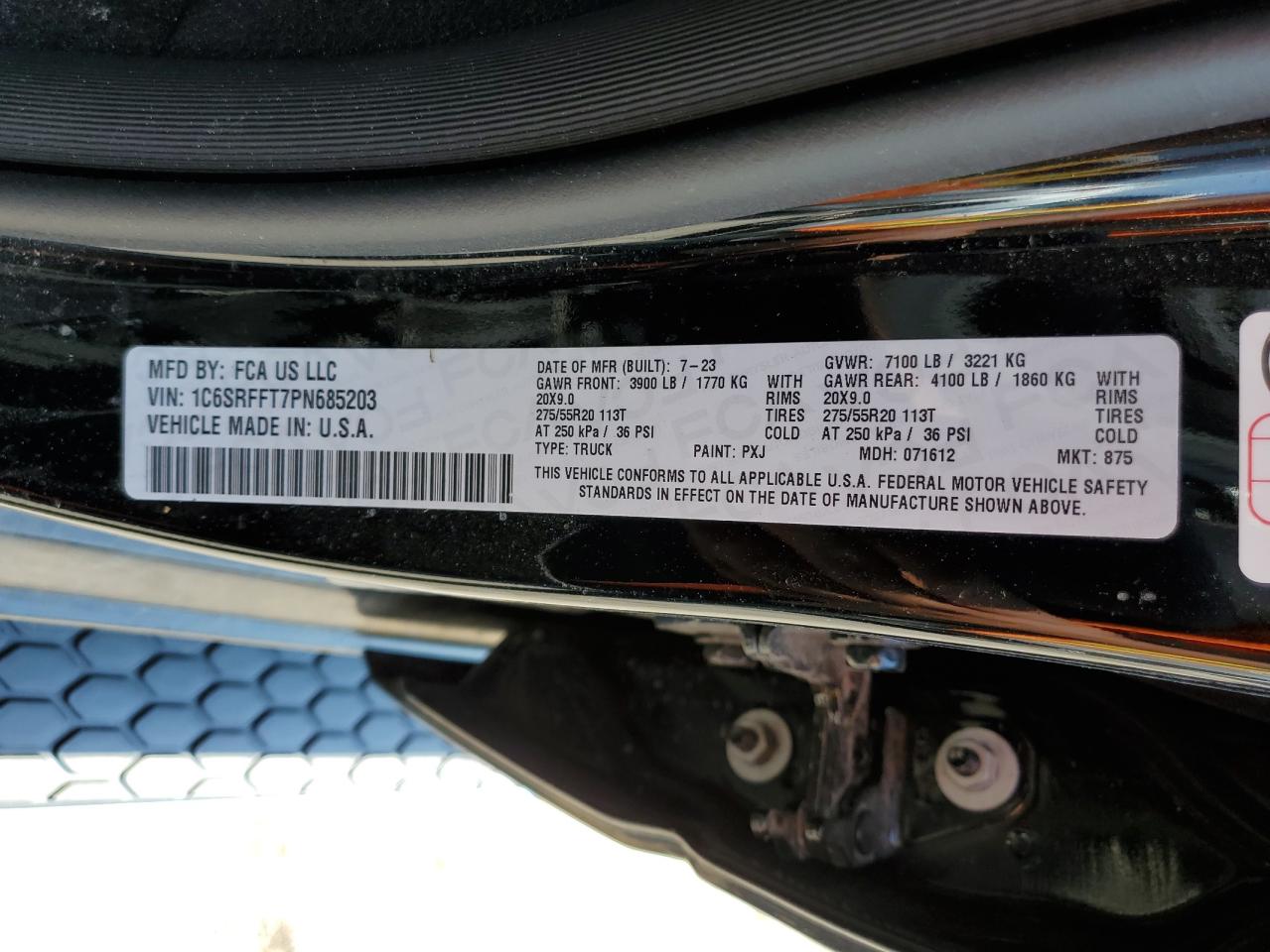 1C6SRFFT7PN685203 2023 Ram 1500 Big Horn/Lone Star