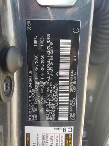 2021 Toyota 4Runner Night Shade VIN: JTEJU5JR3M5844055 Lot: 55216494