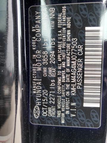 2021 Hyundai Elantra Sel VIN: KMHLM4AG4MU077503 Lot: 55656784