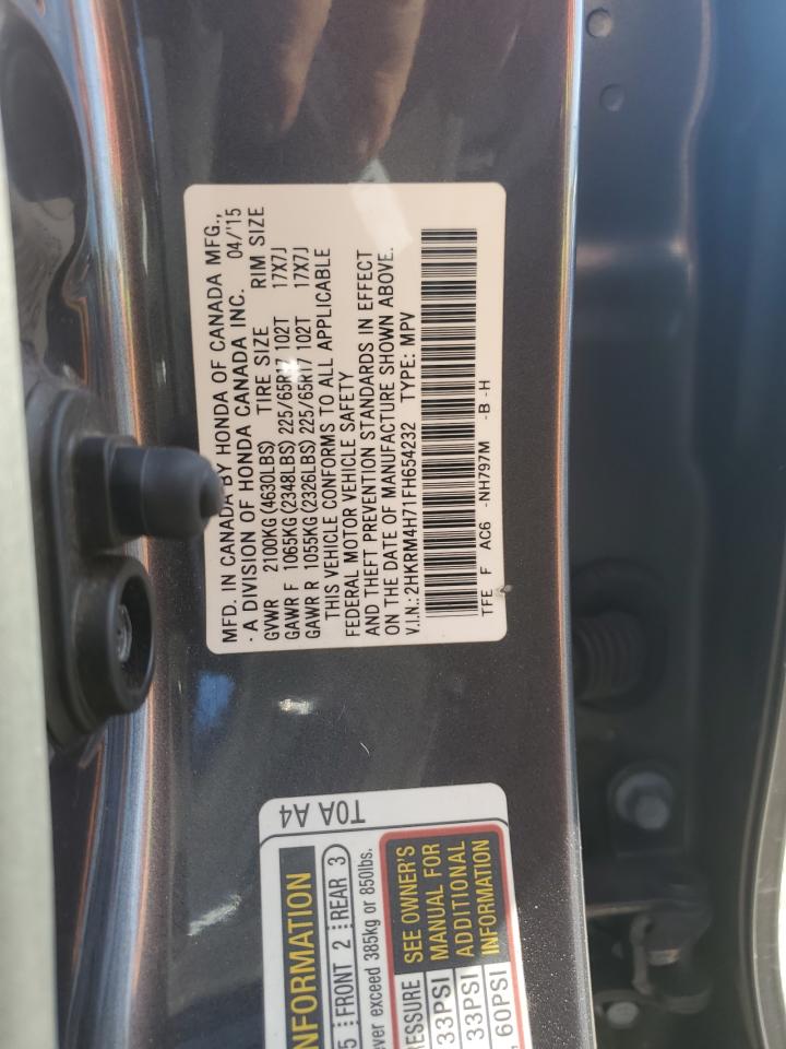 2HKRM4H71FH654232 2015 Honda Cr-V Exl