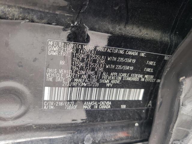 2021 TOYOTA RAV4 ADVEN - 2T3J1RFV3MW157239